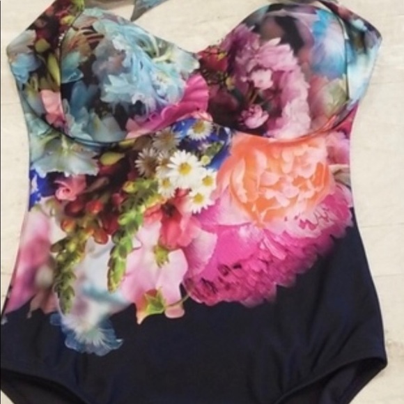 Ted Baker London Floral Swimsuit - Picture 4 of 8
